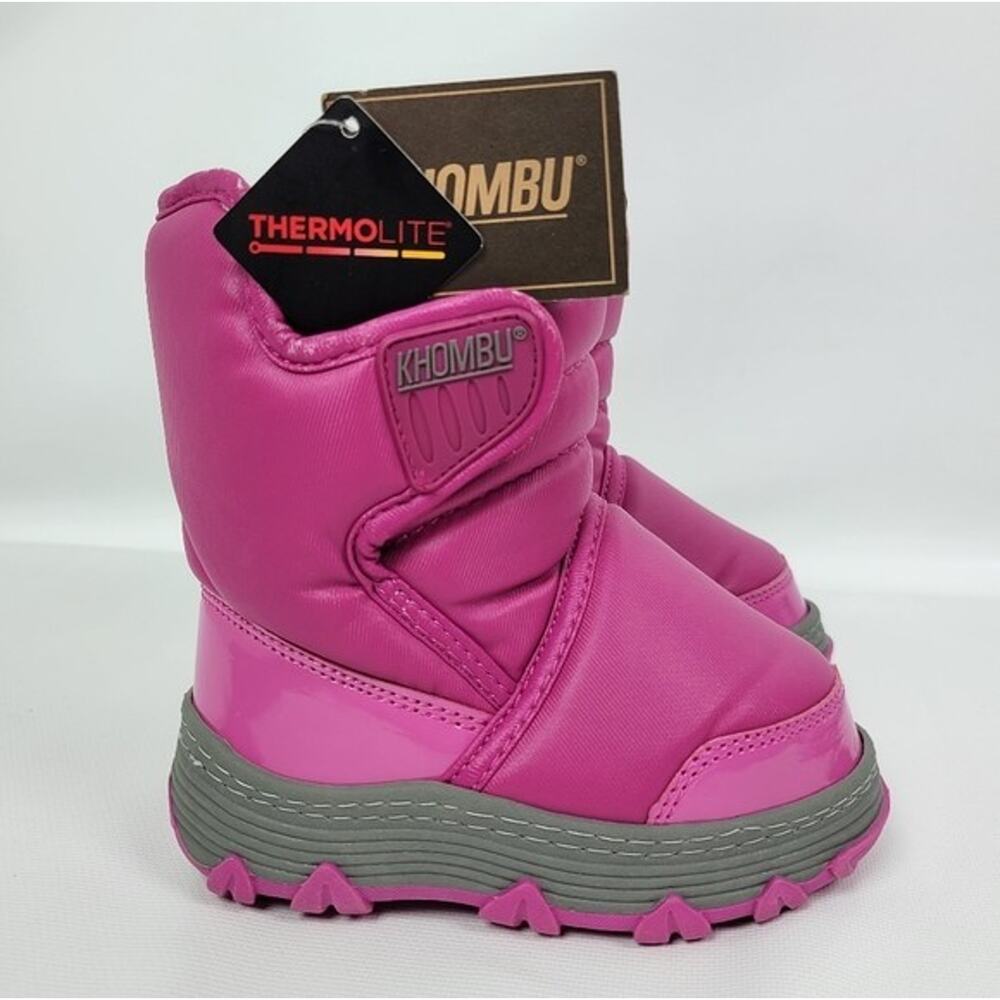 Khombu Pink Snow Boots Toddler 5M Faux Fur Winter